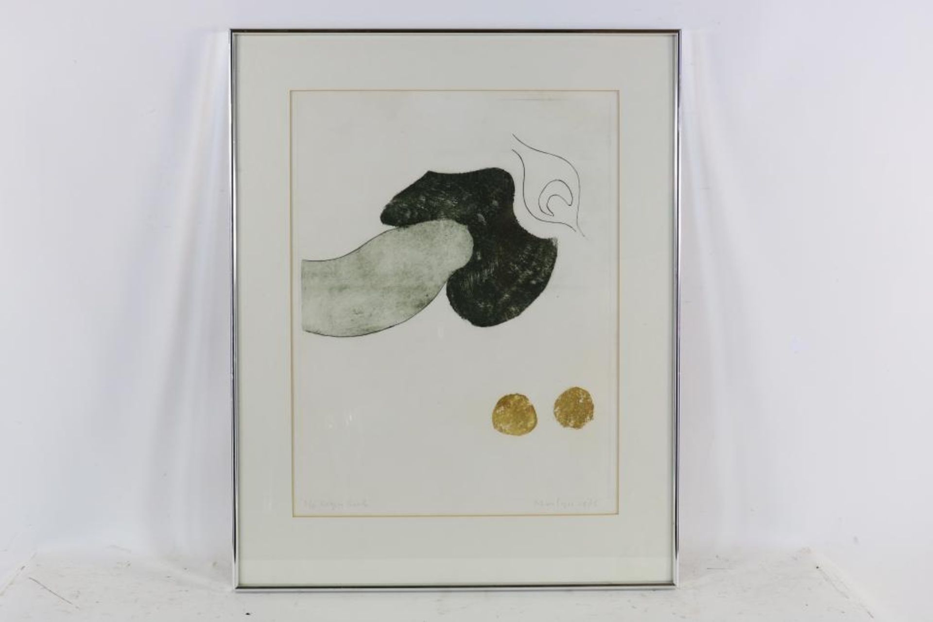 MONTYN, JAN (1924-2015), ges. en gedat. 1966 r.o., abstract, kleurets (6/6) 57 x 44 cm. - Bild 2 aus 4