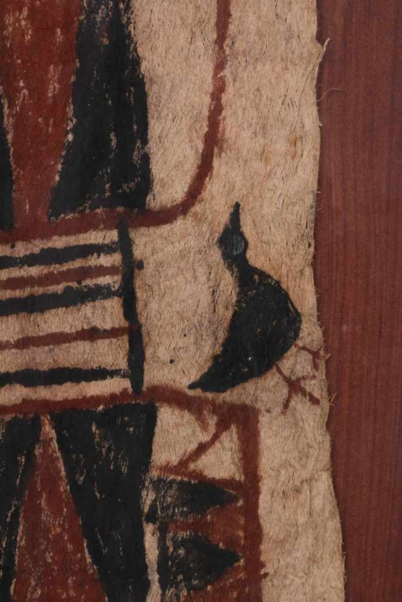 PNG, beschilderde tappawith birds and division patterns, l. 111 and w. 36 cm. [1]200 - Bild 2 aus 2