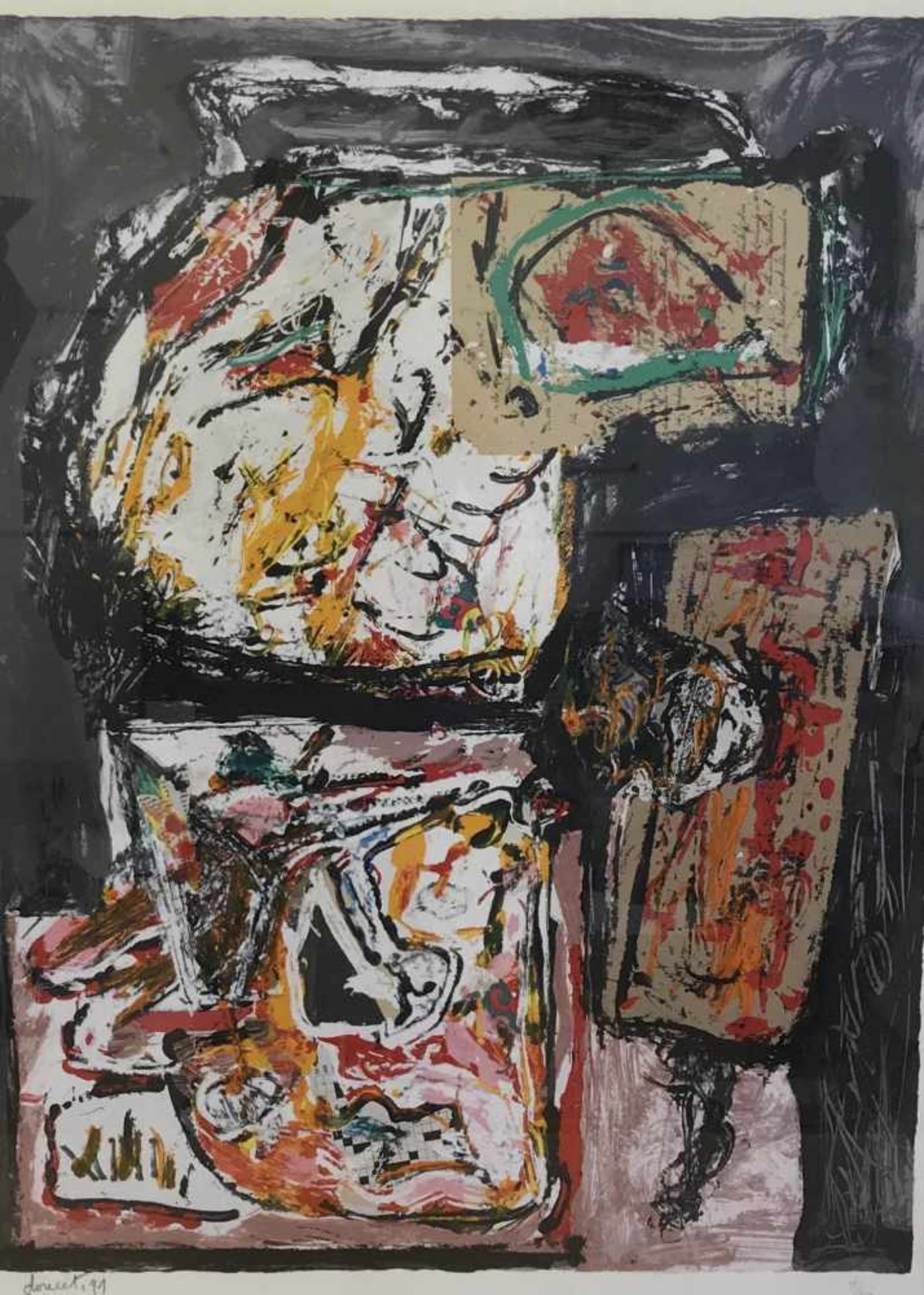 Jacques Doucet (1924-1994)Zonder titel, zeefdruk, gesign. l.o., '91, 13/200, 80 x 60 cm. [1]200