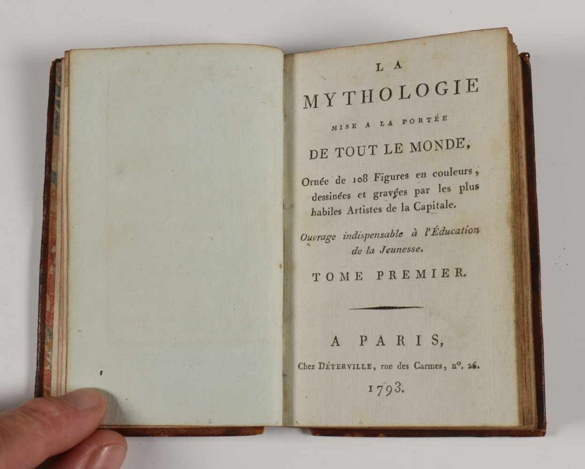 Frankrijk, serie leer gebonden boekjes 'La Mythologie mise a la portée de tout le monde', 1793, - Bild 5 aus 19