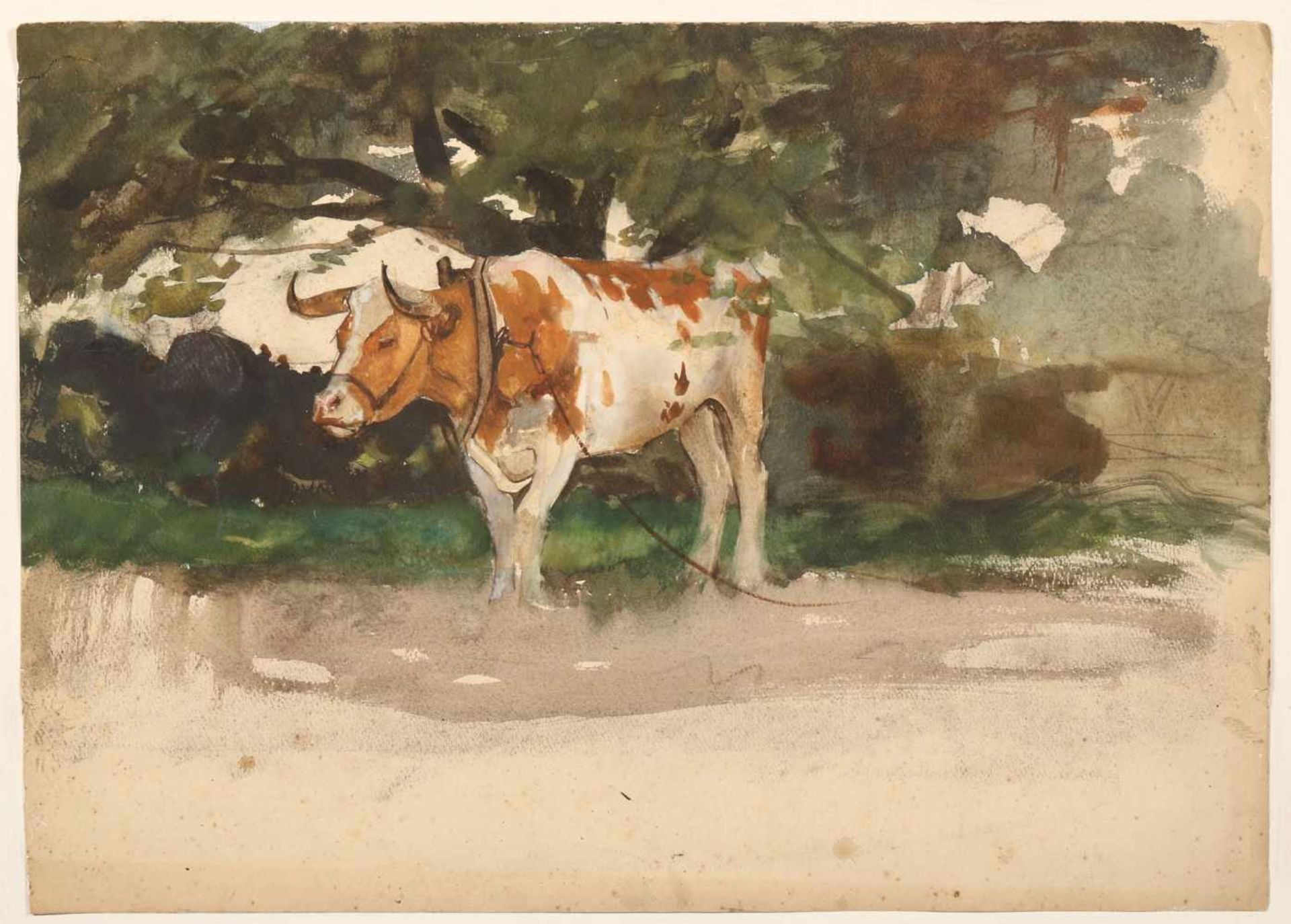 Hermanus Johannes van der Weele (1852-1930)Stilleven. Hierbij een aquarel en twee tekeningen door de