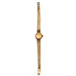 Baume en Mercier, 14krt. gouden damespolshorloge, opwind.