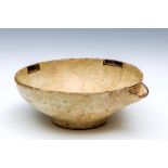 Persia, Nishapur, rare terracotta bowl with sprout and text, 10th-11th century,
