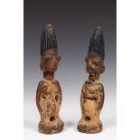 Nigeria, Yoruba, pair of male Ibeji figure