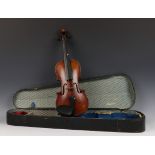 Antieke viool. 1/2 maat, 19e eeuw,