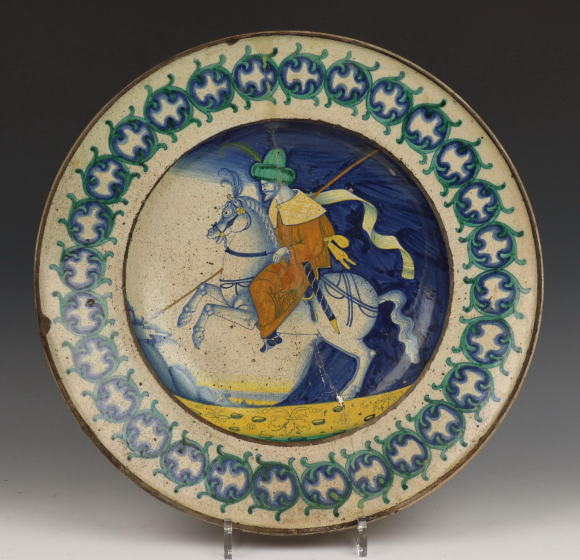 Italie, omgeving Urbino, majolica schotel, 16e eeuw,