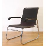 Naar Marcel Breuer, B35, voor Veha, verchroomd stalen buizenfauteuil, ca. 1930,