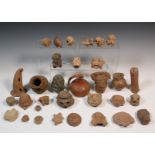 South America, a collection of terracotta objects and fragments, mostly antique,