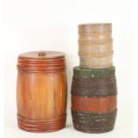 Gekuipt met wilgentenen omslagen houten tonnetje, ca. 1900,