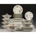 Duitsland, uitgebreid porseleinen servies met bloem decoratie,, gemerkt Rosenthal, decor Maria (Somm