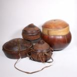 Kenia, three West African baskets with lid