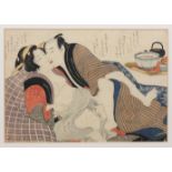 Japan, houtsnede, toegeschreven aan Kikugawa Eizan (1787-1867),