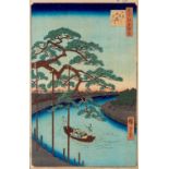 Japan, houtsnede, Utagawa Hiroshige (1797-1858),