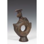 Peru, Chimu, black terracotta vase, ca. 1300,