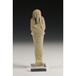 Egypt, Ushabti, faded fayence, front with hyrochlyps, Late Period