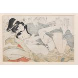 Japan, houtsnede, door Utamaro (c. 1753-1806),