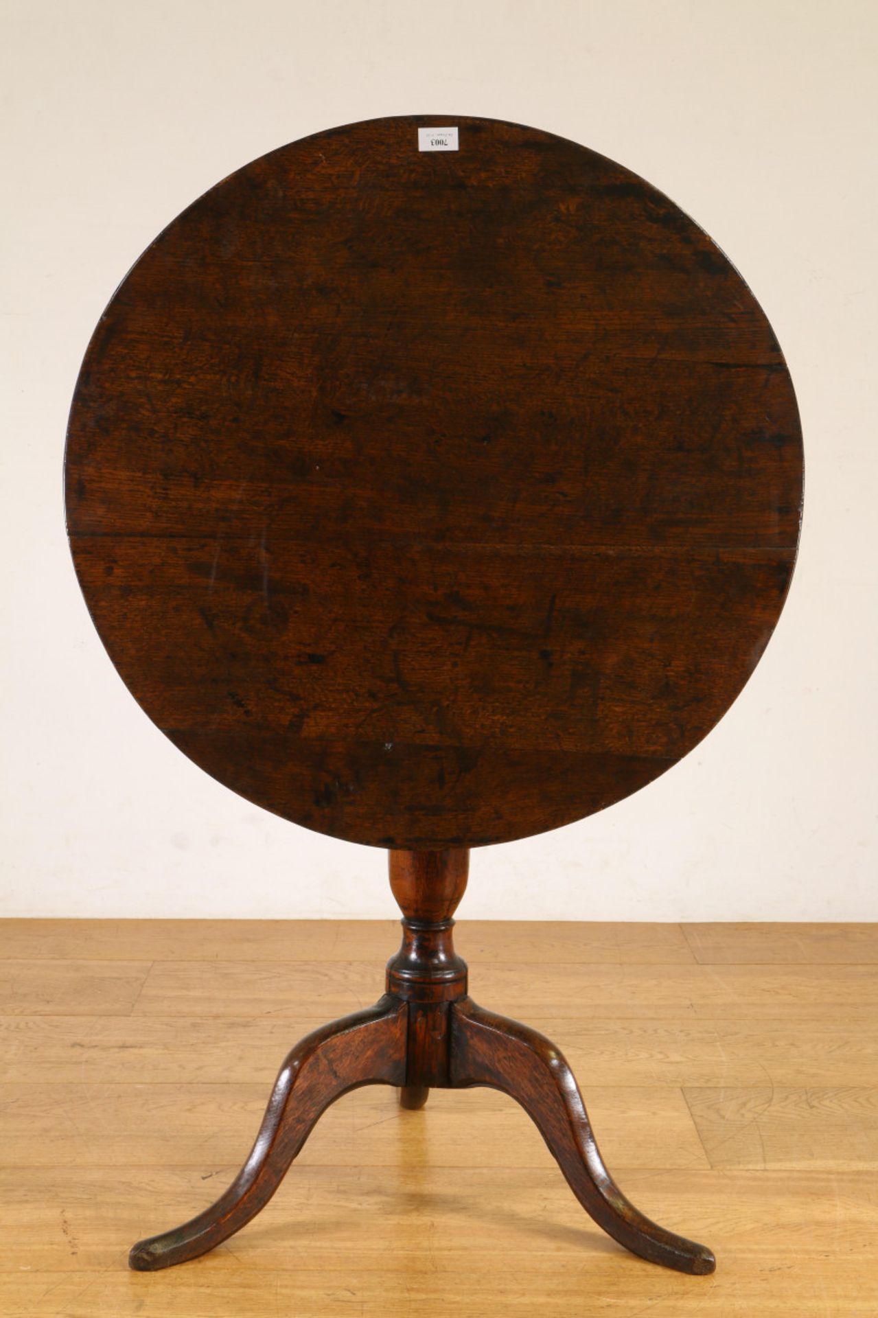 Engeland, eikenhouten ronde klaptafel, 18e eeuw.