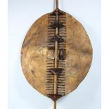 South Africa, Zulu, buffalo hide shield with wooden