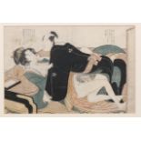 Japan, twee houtsnedes, eind 18e/begin 19e eeuw,