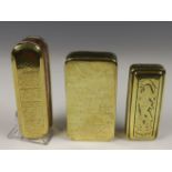 Holland, een geel koperen tabaksdoos met rebus Mattheus 23, vers 37, 18e eeuw,