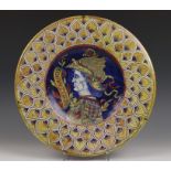 Italie, Deruta, majolica schotel in Renaissance stijl, 19e eeuw,