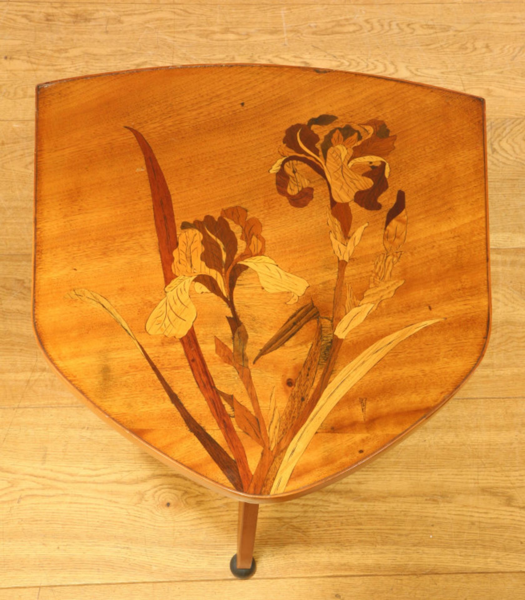 Bbijzettafel met notenhouten blad, Art Nouveau, - Bild 3 aus 3
