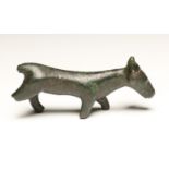 Iberian bronze dog, legs and tail partly missing, 3e century BC