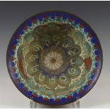 China, cloisonné kom, 20e eeuw,