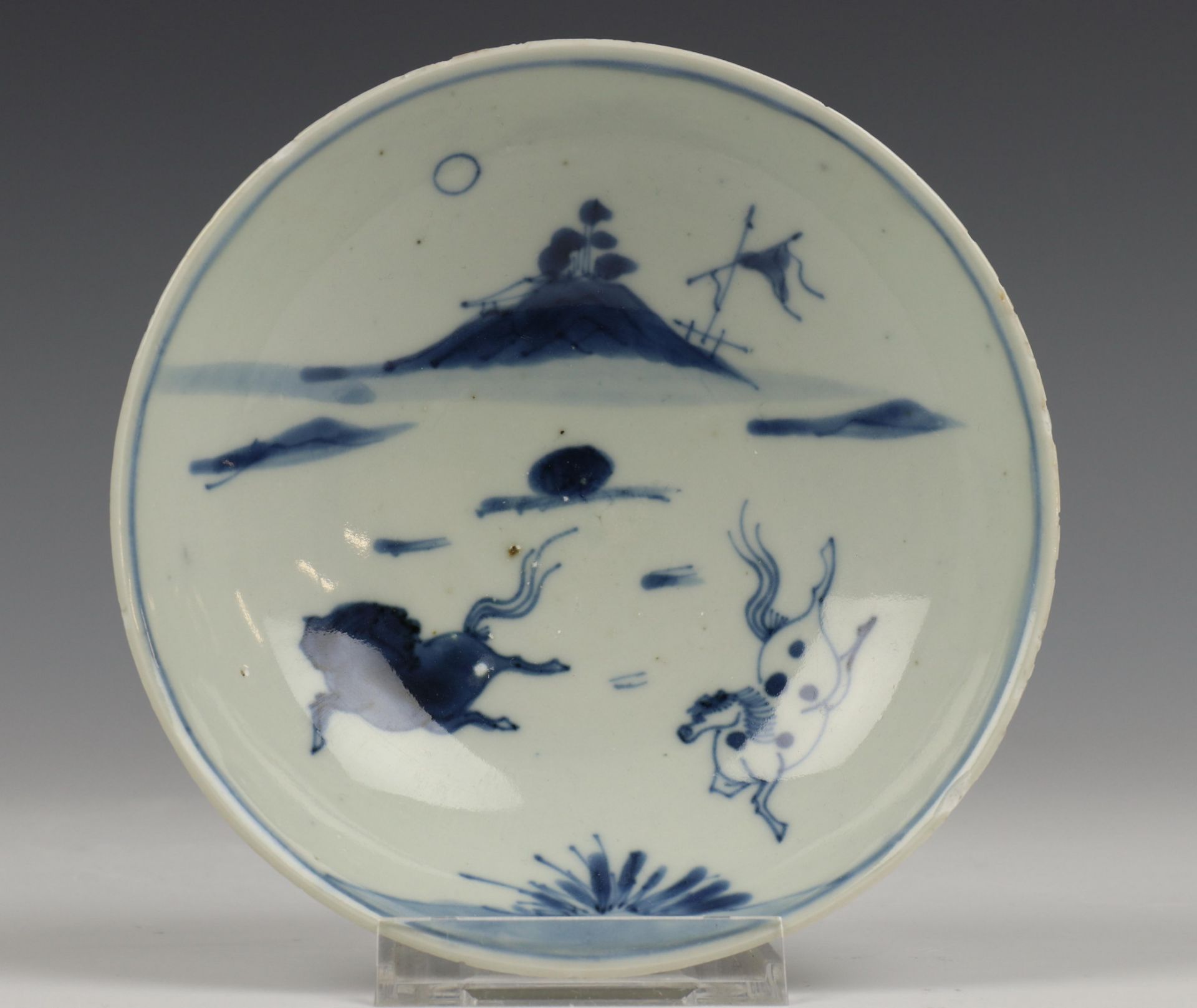 China, blauw wit porseleinen kleine kom, Ming,