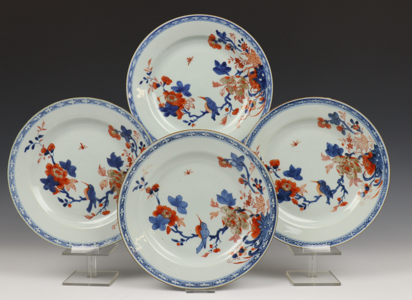 China, serie van vier Imari borden, Qianlong,