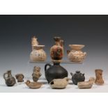 Collection of Mediterranean objects, also antiques, and two South American objects,