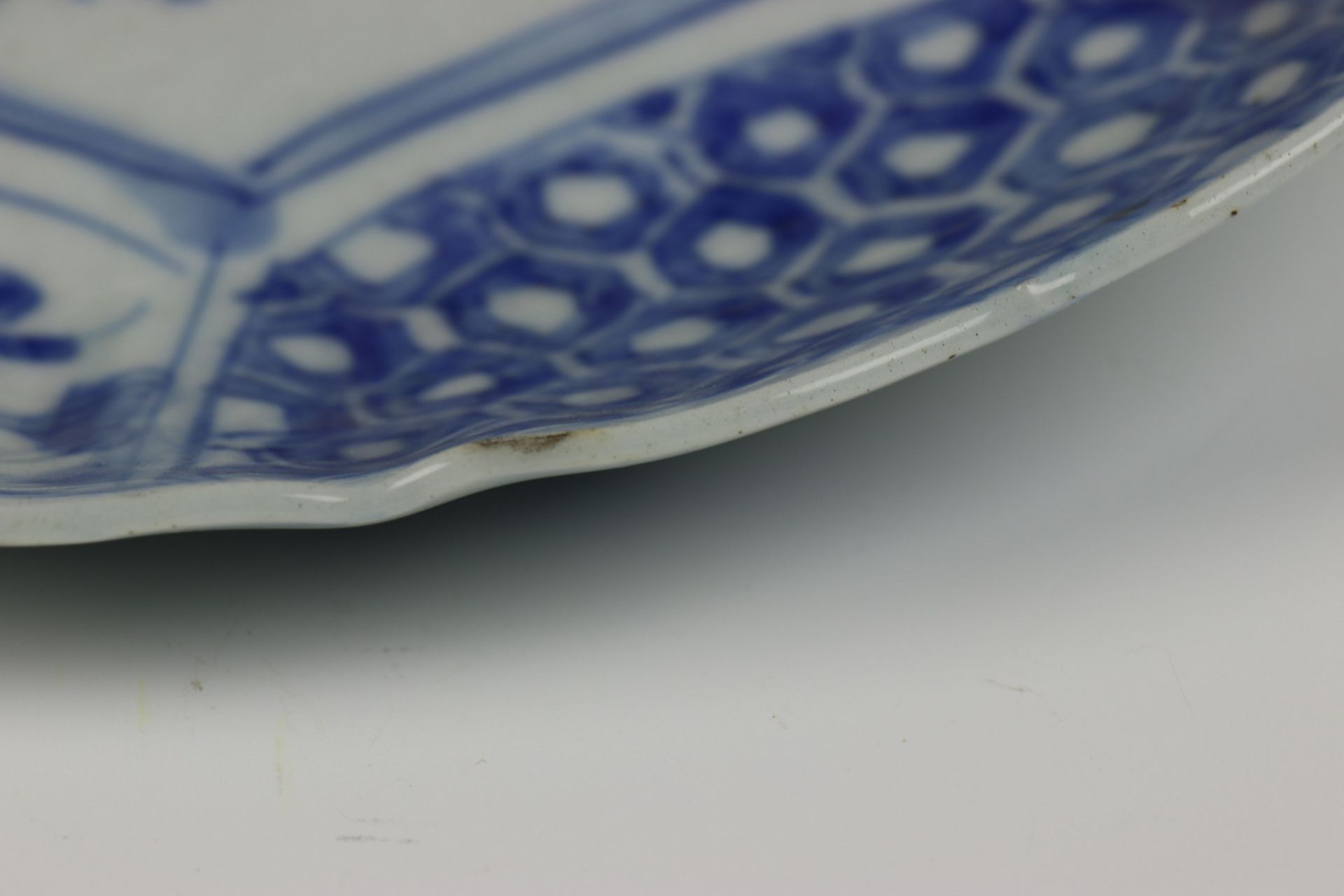 China, paar blauw-wit porseleinen borden, Wanli, - Image 9 of 13