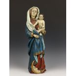 Polychroom houten Madonna