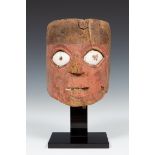 Peru, Chancay, wooden funerary head, ca. 1000-1300 AD
