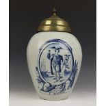 Delft, De Porceleyne Blompot, blauw-wit aardewerk tabakspot, eind 18e eeuw,