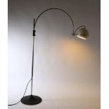 Verchroomd stalen staande lamp,