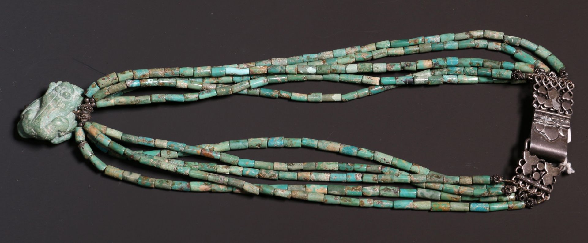 Egypt, two beaded necklaces with antique amulets and South America, two turquoise necklaces with pen - Bild 2 aus 5