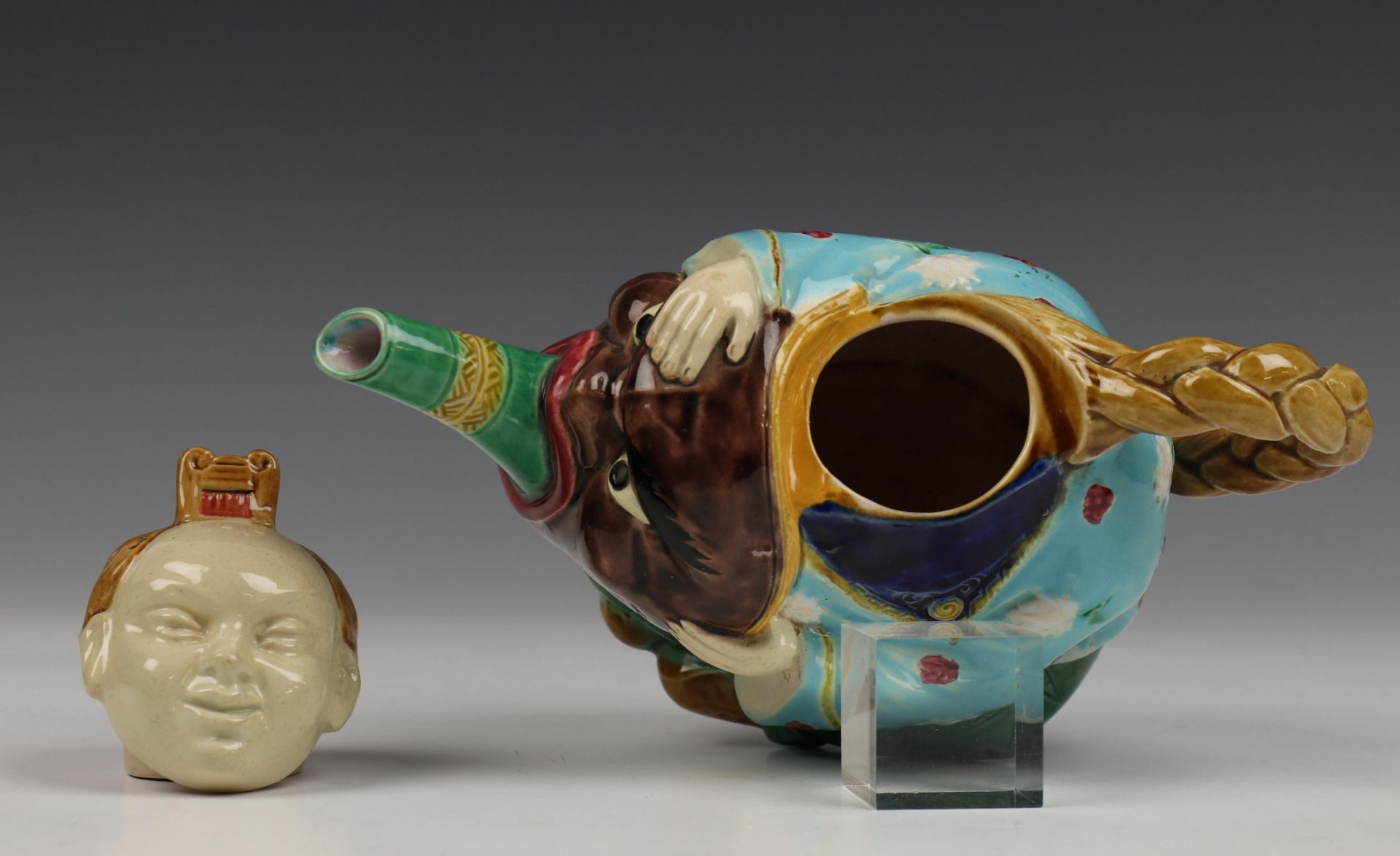 Minton, gekleurd aardewerk theepot ,begin 20e eeuw, - Bild 8 aus 8