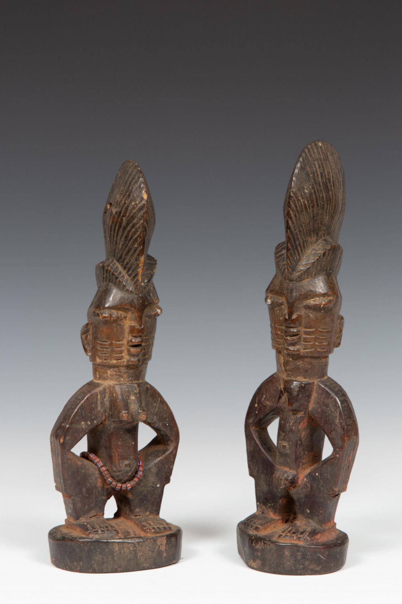 Nigeria, Yoruba, Oyo, a pair of Ibeji figures - Image 3 of 4