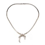 18krt. Witgouden choker,