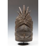 Mende or Sande, old and weathered helmet mask, sowei,