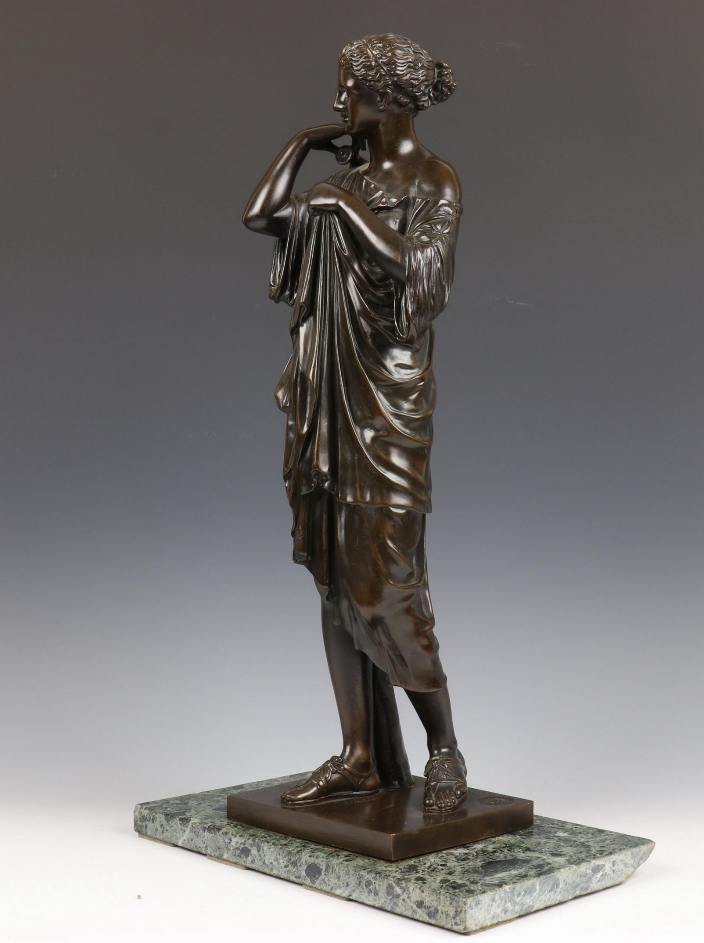 F. Barbedienne, bruin gepatineerd bronzen sculptuur naar de klassieken, eind 19e eeuw, - Image 2 of 8