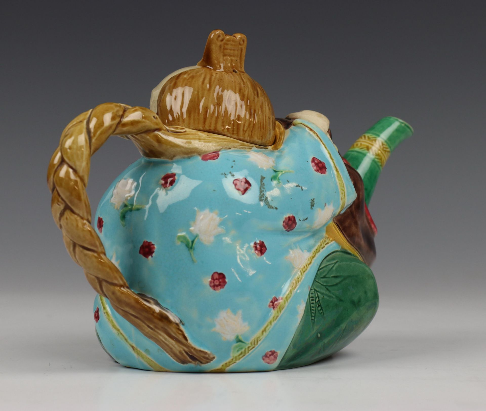 Minton, gekleurd aardewerk theepot ,begin 20e eeuw, - Bild 6 aus 8