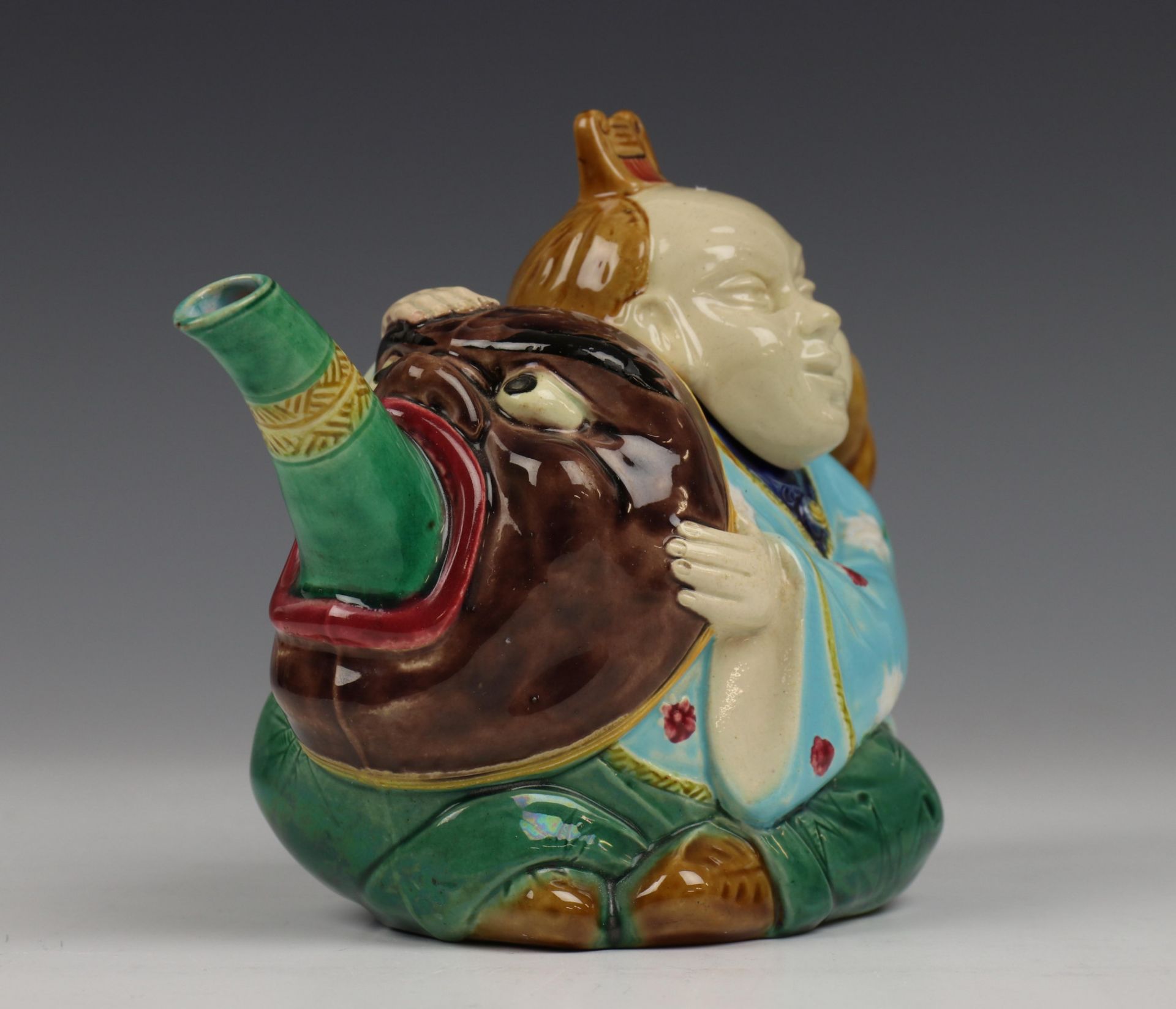Minton, gekleurd aardewerk theepot ,begin 20e eeuw, - Bild 2 aus 8