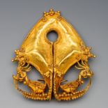 East Sumba, Maramba, 18kt golden ear ornament, mamuli