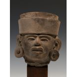 Mexico, Vera Cruz, Remojades, earthenware head, 3rd-6th century