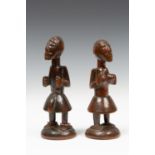 Benin-Fon, pair of twin figures