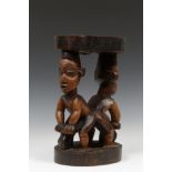 Bamileke, Babanki, carved wooden small table,