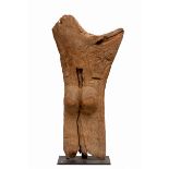 Dogon, carved wooden part of a large old toguna,