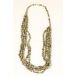 Egypt, necklace of five combined strings, small beads, Late Period